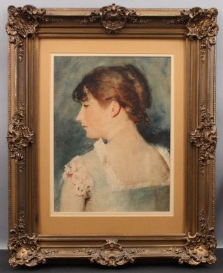 19thC Antique Signed American Portrait Oil Painting Young Woman,  NR 2