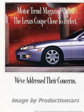 1995 Lexus Coupe Sc300 Sc400 2 - Page Advertisement Print Art Car Ad J772