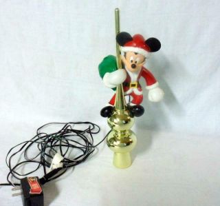 Vintage Animated Walt Disney Mickey Mouse Christmas Tree Topper