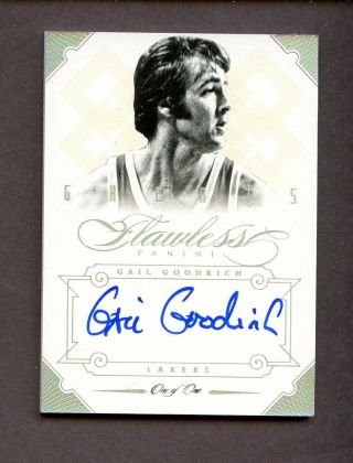 2012 - 13 Flawless Platinum Greats Gail Goodrich Los Angeles Lakers Auto 1/1