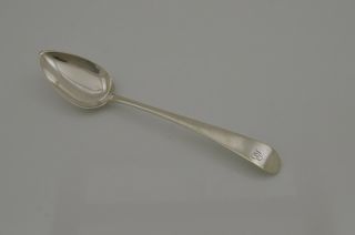 Rare Scottish Provincial Solid Silver Dessert Spoon.  Nathaniel Hunter.  C1790