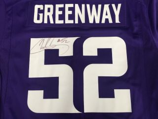Chad Greenway Signed Minnesota Vikings Jersey,  Never Worn,  Authentic