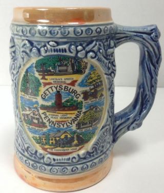Vintage Gettysburg Stein Mug Small Collectible