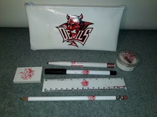 Cardiff Devils Ice Hockey Team Sport Vintage Stationary Pencil Case Set 1990s