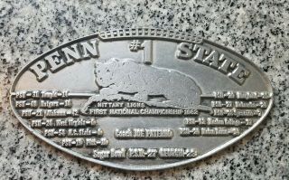 1982 Penn State Nittany Lions First National Championship Plague - Cast Craft