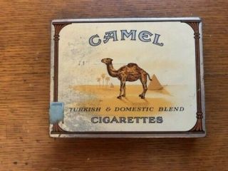 Vintage Camel Cigarette Tin Held 50 Cigarette Turkish And Domestic Blend