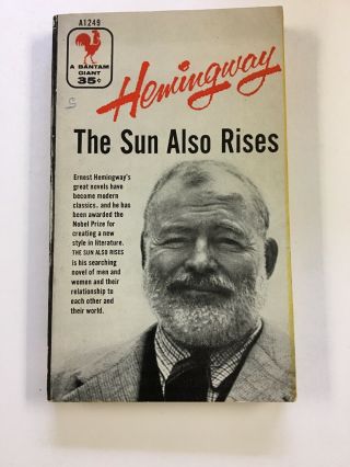 The Sun Also Rises Ernest Hemingway Vintage Literary Classic Paperback Bantam