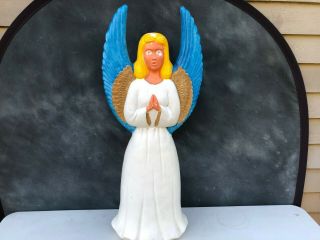 Vintage Christmas Angel Blow Mold Lighted Union Products 1988 30 "