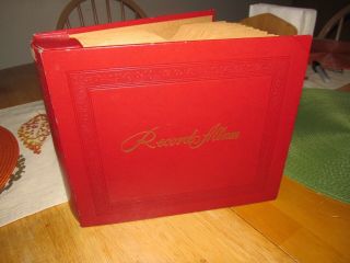 Vintage 45 Rpm Record Storage Book (red - Holds 24 - 7 " 45s) Mid 1950s Beauty