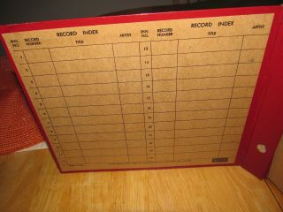 Vintage 45 RPM Record Storage Book (Red - Holds 24 - 7 