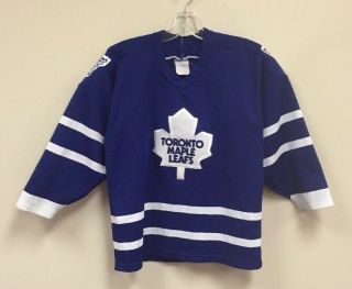 Vintage Toronto Maple Leafs Nhl Ccm Hockey Jersey Size Boys L/xl