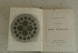 Vintage Book 1849 Introduction To The Study Gothic Architecture Parker H/b Illus