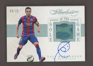 2015 - 16 Flawless Sole Of The Game Soccer Xavi Hernandez Patch Auto /25