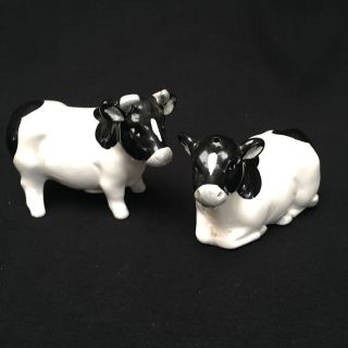 Vintage Holstein Cow Salt And Pepper Shakers Otagiri Japan Collectible