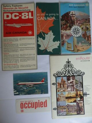 Air Canada Vintage Flight Aeronautica Memorabilia 1968