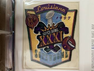 Official Nfl Bowl Xxxi Patch - Green Bay Packers England Patriots