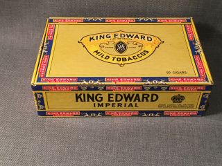 Vintage King Edward The Seventh Mild Tobaccos Imperial Cigar Box