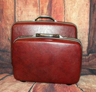 Vintage set of 2 Samsonite Silhouette Luggage Suitcase Hard Shell His and Hers 2