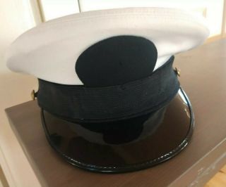 U.  S.  Navy Dress Cap Bancroft Size 7 1/4 Vintage Military Hat Chief Petty Officer