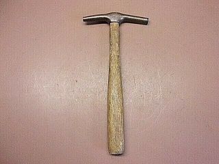 Unique Vtg Thin Brass Hammer W/one Steel Tip Has Hole In Other Tip Different