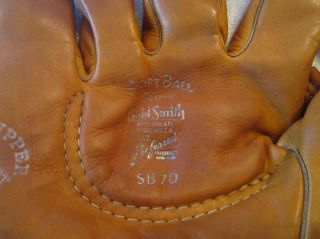 Vintage Military Usa Goldsmith Sb70 Split Finger Softball Glove - Usn