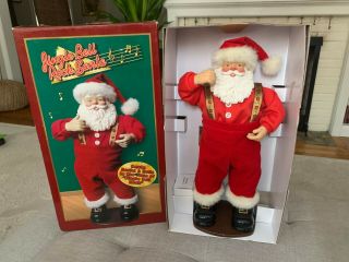1998 Rock & Roll Christmas Jingle Bell Rock Dancing Santa Claus Vintage 1st Ed