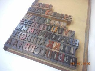 Printing Letterpress Printer Block Decorative Wood Alphabet Antique Print Cut 2