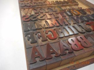 Printing Letterpress Printer Block Decorative Wood Alphabet Antique Print Cut 3