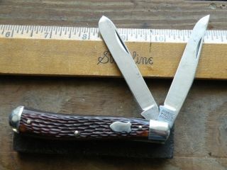 Vintage Schrade Walden Ny Usa Model 293 Serpentine Trapper Knife C.  1946 - 1963