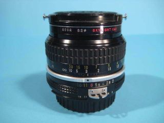 Nikon Nikkor 50mm F2 Ai Vintage Slr Film Camera Lens W/leather Case,  Caps