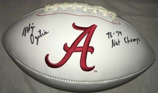 Major Ogilvie Signed Alabama Logo Football W 78 - 79 Nat Champs Proof Autographed