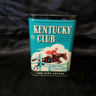 Vintage Kentucky Club Tobacco Tin Pipe Cigarette