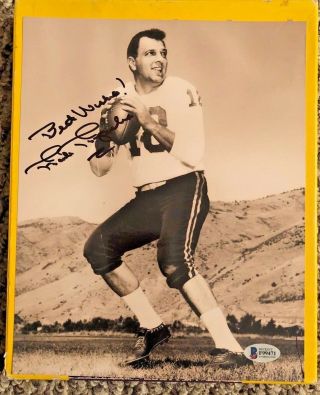 Frank Tripucka Signed Denver Broncos 8x10 Signed Photo Beckett Authenticated