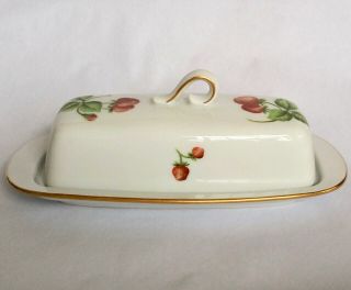 Lovely Vintage Hand - Painted Butter Dish By Vermont Artist Edie Johnstone
