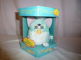 Furby Babies Vintage 1999 Light Green With Open Box Model 70 - 940