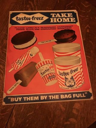 Vintage Tastee - Freez Advertising Poster 22 " X 28 " (take Home)