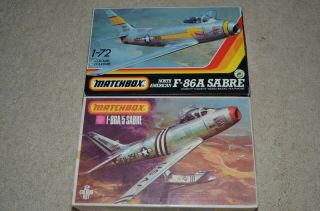 1/72 Matchbox Two Vintage F - 86ak Kits Kit Pk - 32 & 400323