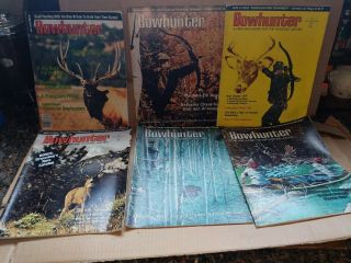 6 Old Bowhunter Magazines 1971 72 73 82 Archery