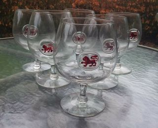Vintage House Of Lords Red Lion Brandy Snifters/craft Beer Glasses - Set Of 6