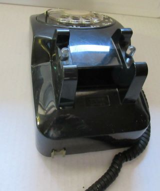VINTAGE ITT BLACK ROTARY DIAL DESK PHONE / TELEPHONE 2