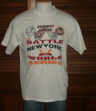 Vintage Yankees Vs Mets 2000 Subway Series The Battle Of York T - Shirt Sz L