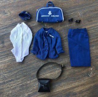Vintage Barbie American Airlines Stewardess Complete Outfit 1961 - 1964