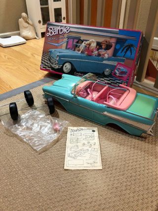 Vtg ‘88 Mattel Barbie 57 Chevy Convertible Car Complete 3561 - Great Shape