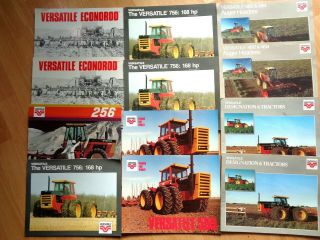 Group 12 Vintage Versatile Tractor & Equipment Brochures Originals