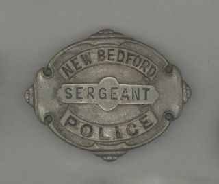 Rare Antique Obsolete Bedford Massachusetts Police Department Badge Sergeant