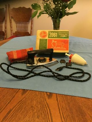 Vintage Hoover Travel Iron Model 3961 With All Attachmenst.