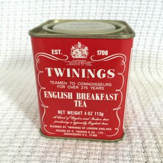 Vintage Twinings English Breakfast Tea Tin - 4 Oz - Advertising 113g