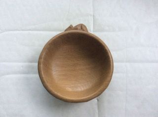 Rare Robert Thompson Mouseman Solid Carved Oak Nut Bowl Dish Kilburn Yorkshire 2