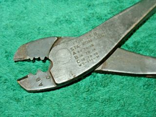 Vintage Thomas & Betts Co.  Sta - Kon Lug Cable Stripper&splitter Pliers Made In Usa