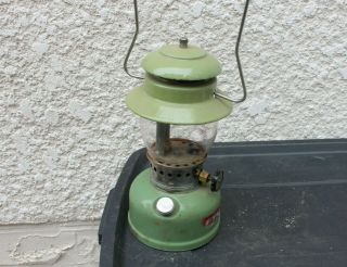Vintage Afc Lantern Green Model 1010 Glass Globe Camping Light Lamp